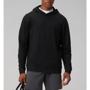 New Fabletics Men The Cloud Jersey Hoodie, Black Size XXL